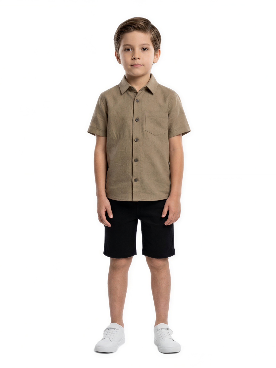 CAMISA LINO MANGA CORTA