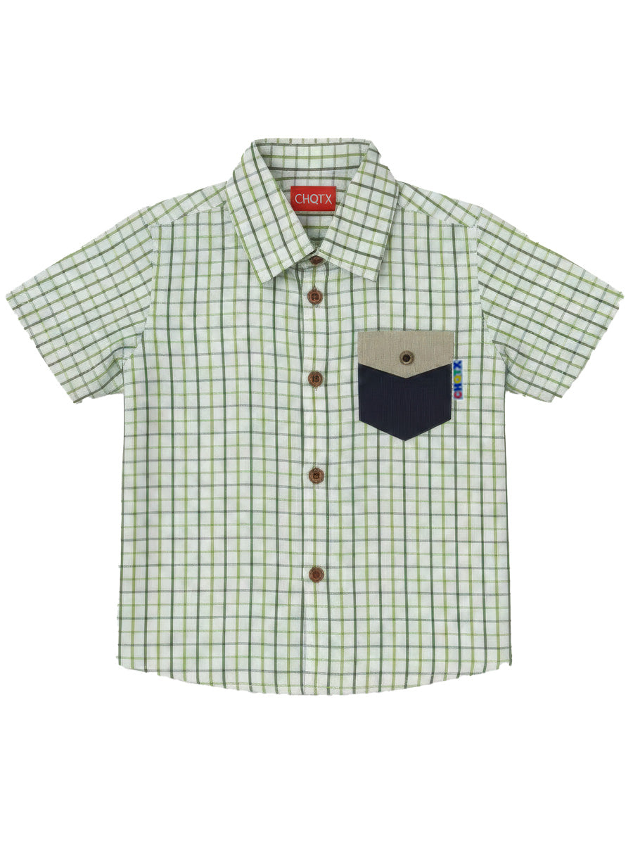 Camisa Cotton para niños – color Verde Olivo