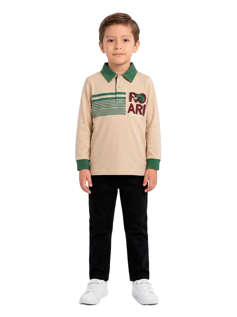 POLO MANGA LARGA THE JUNGLE ROAR
