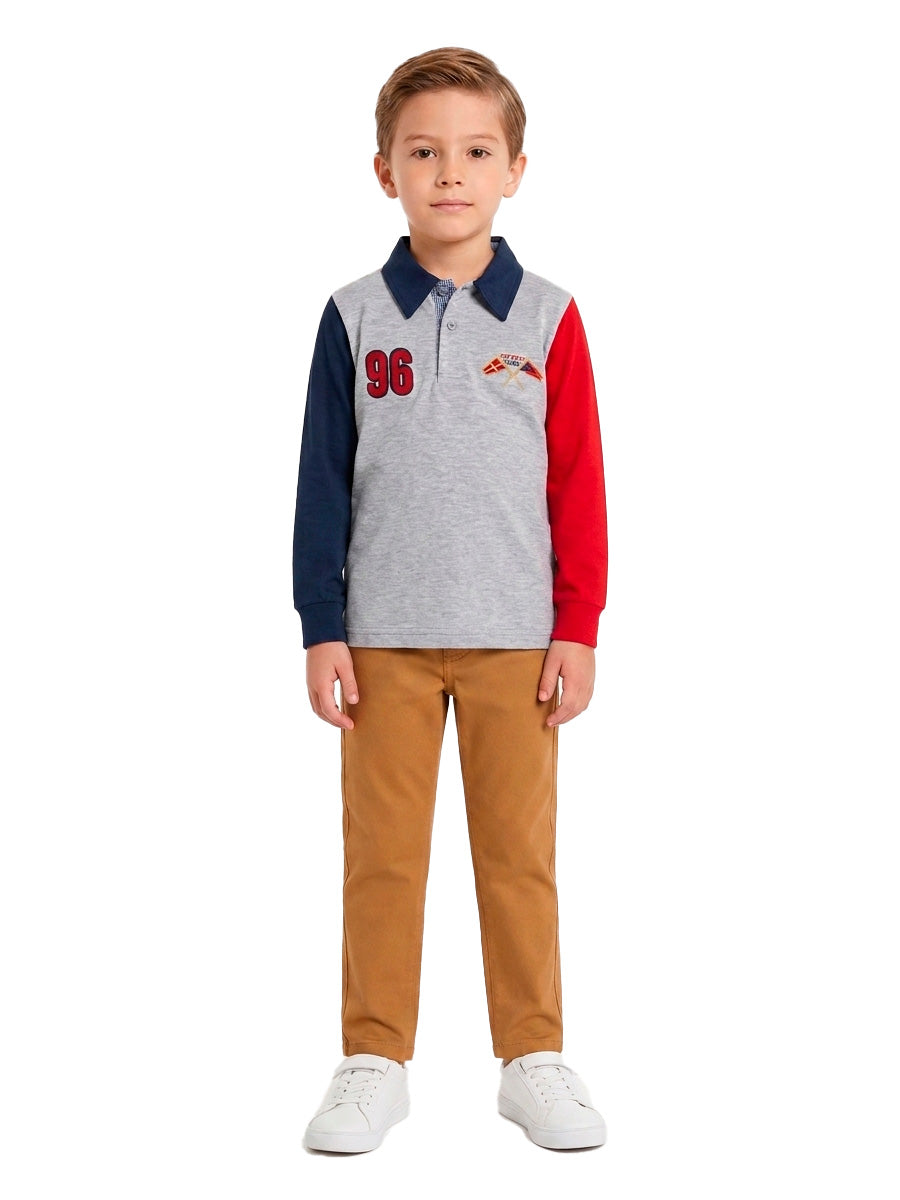 POLO CAMISERO MANGA LARGA BANDERA