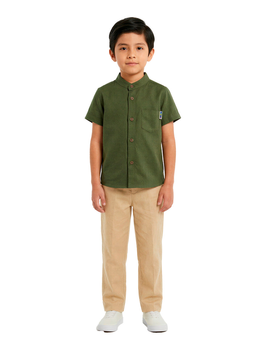 CAMISA LINO MANGA CORTA