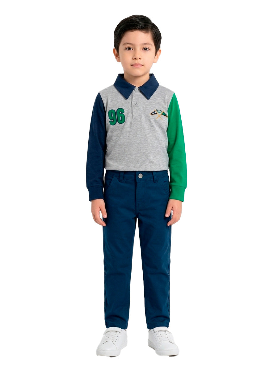 POLO CAMISERO MANGA LARGA BANDERA