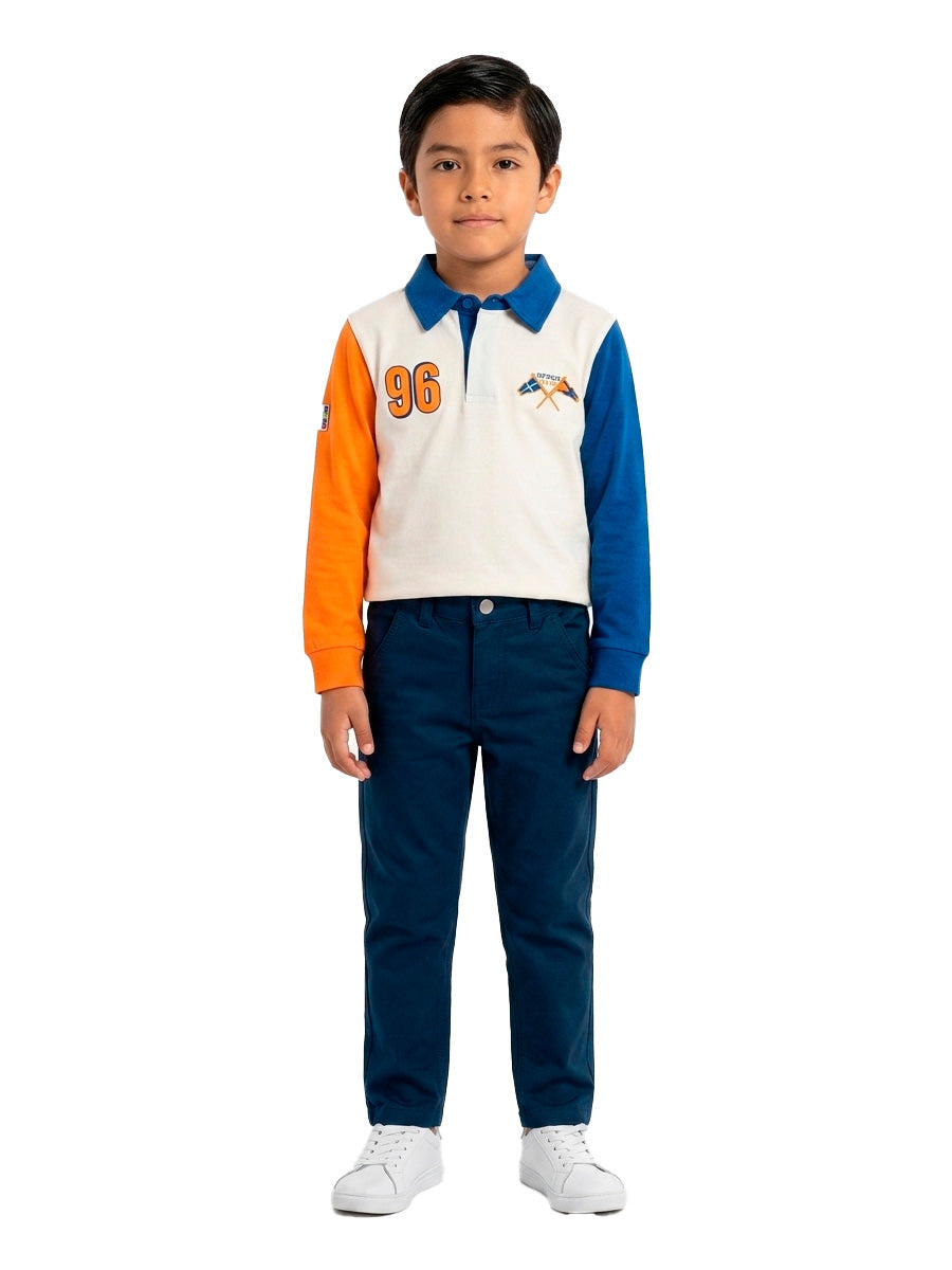 POLO CAMISERO MANGA LARGA BANDERA