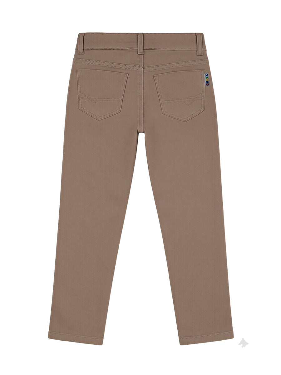 Pantalon Drill Clasico para niños – color Beige, detalle 2