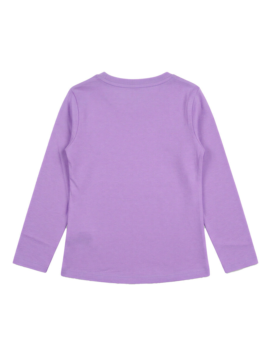 Polo Manga Larga Mariposa para niños – color Lila, detalle 2