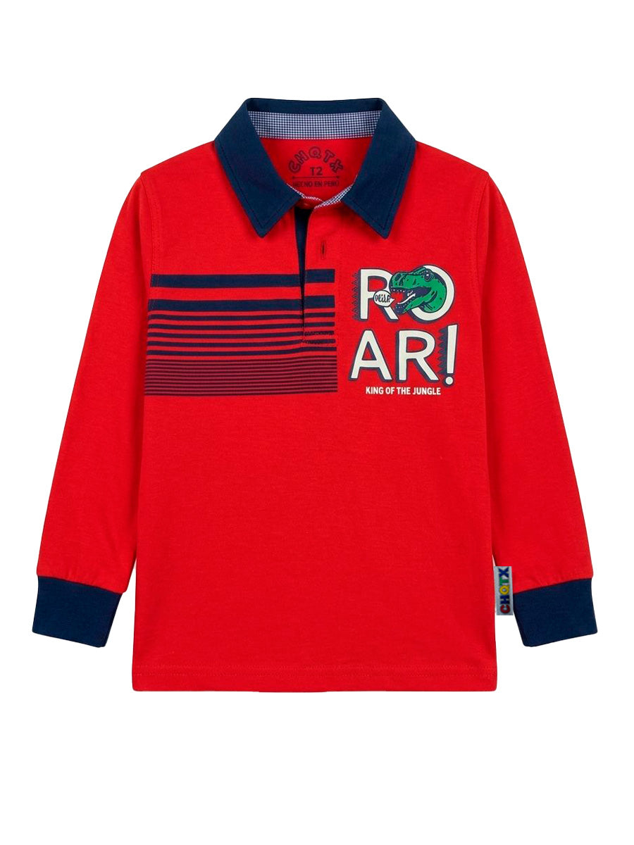 POLO CAMISERO MANGA LARGA THE JUNGLE ROAR