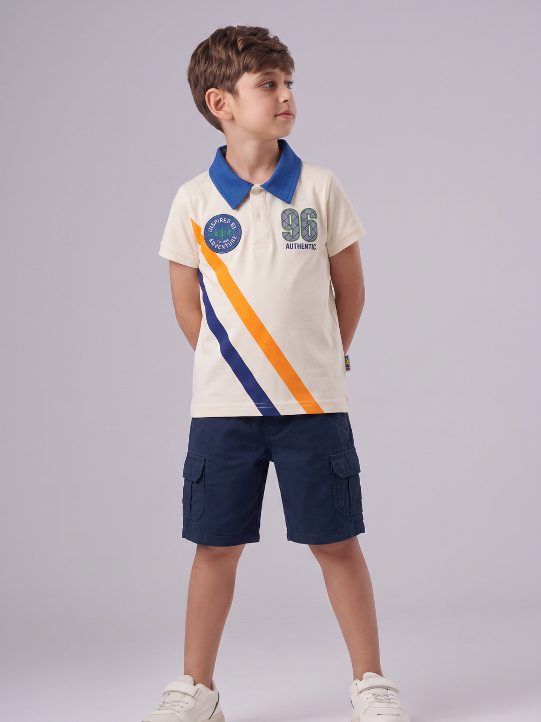 Polo Manga Corta Authentic – color Perla, detalle 1
