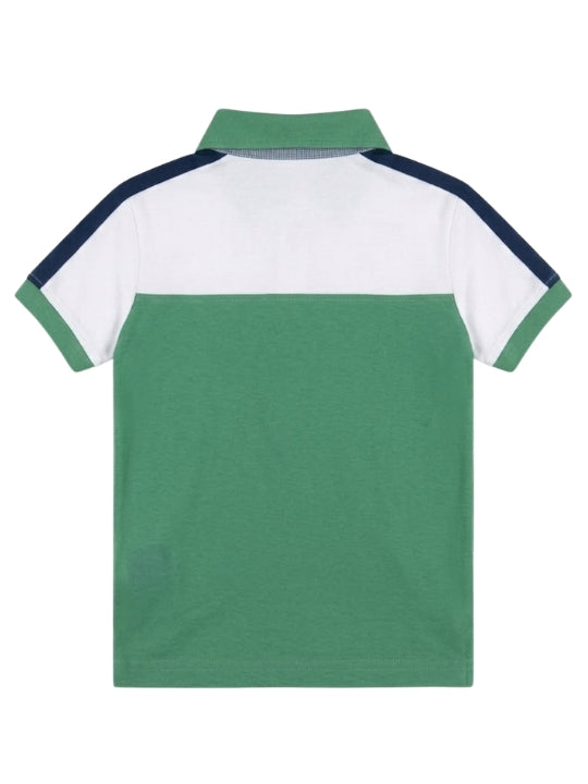 Polo Manga Corta Esp Marine para niños – color Verde Olivo, detalle 2