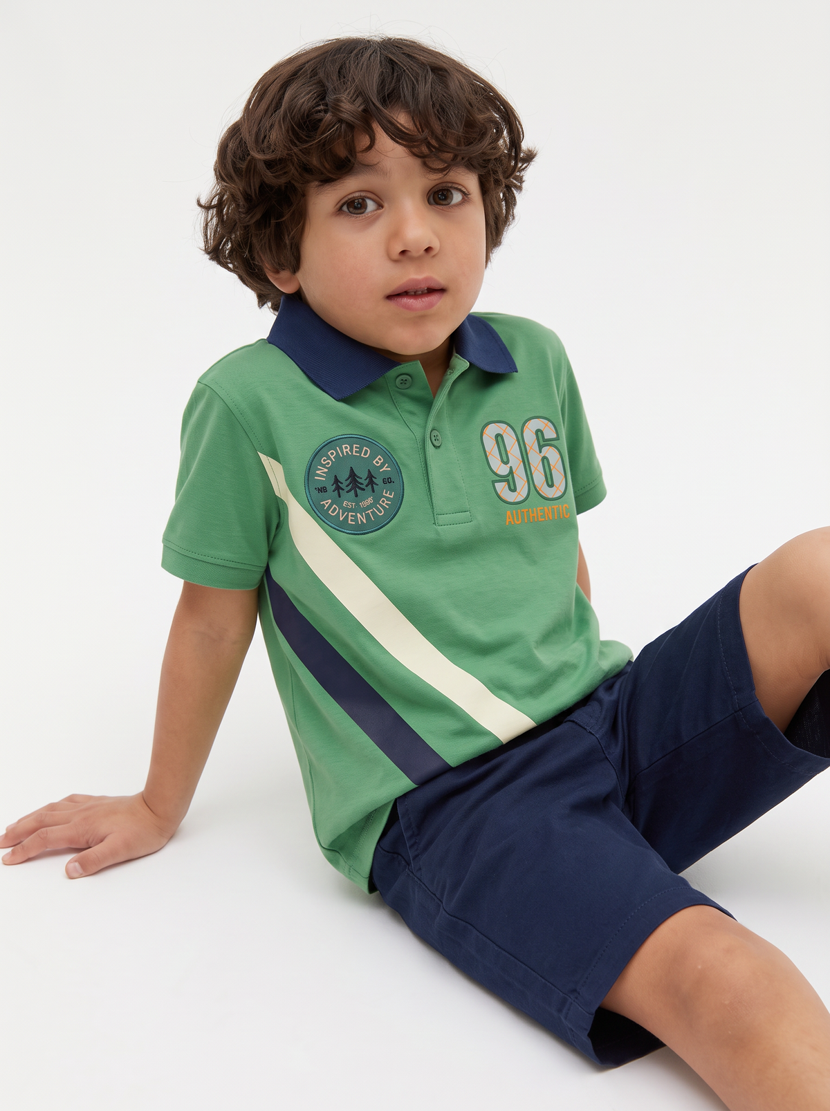 Polo Manga Corta Authentic – color Verde, detalle 1