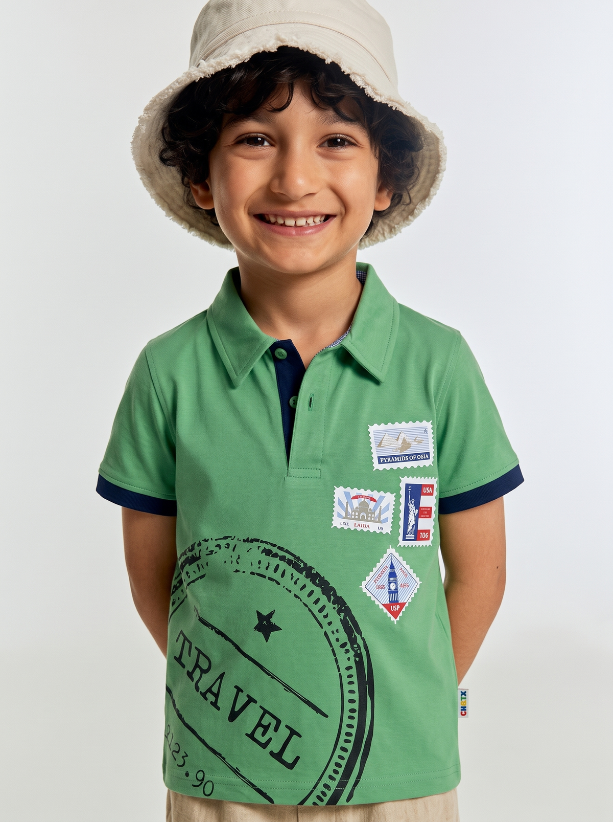 Polo Manga Corta Travel – color Verde, detalle 1