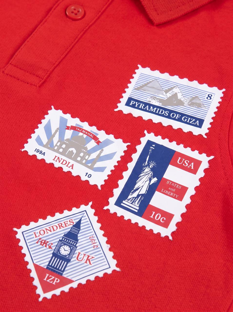 Polo Manga Corta Travel – color Rojo, detalle 3