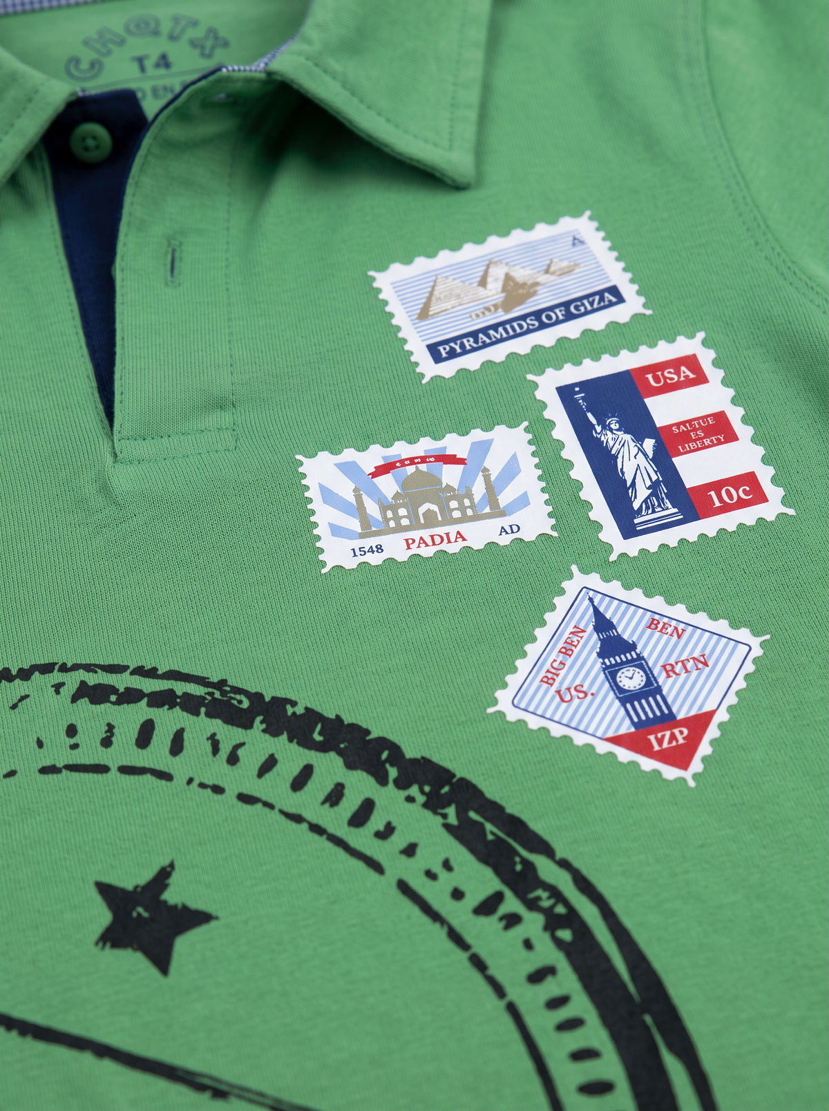 Polo Manga Corta Travel – color Verde, detalle 3